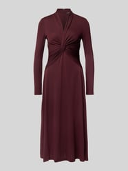 Midikleid mit Knotendetail Modell 'BRAYELLE' von Lauren Ralph Lauren Rot - 29