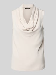 Top mit Wasserfall-Ausschnitt von comma Beige - 13