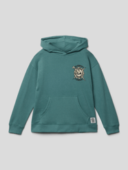 Hoodie mit Label-Print von Element Blau - 3