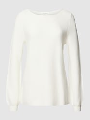 Sweter z dzianiny z dekoltem w łódkę od Christian Berg Woman Biały - 46