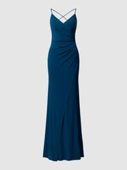 Abendkleid in Wickel-Optik von Luxuar Blau - 2