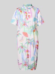 Knielanges Hemdblusenkleid mit kurzer Knopfleiste von Milano Italy - 13
