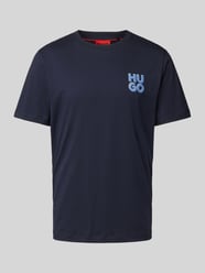 T-Shirt mit Label-Print Modell 'Dimoniti' von HUGO Blau - 48