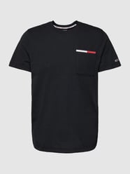 T-Shirt mit Label-Detail Modell 'ESSENTIAL' von Tommy Jeans Schwarz - 4