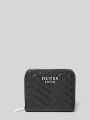 Portemonnaie mit Label-Detail Modell 'ANNING' von Guess Schwarz - 5