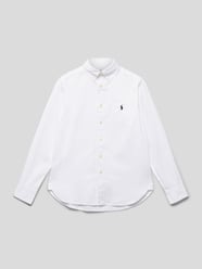 Slim Fit Freizeithemd mit Button-Down-Kragen von Polo Ralph Lauren Teens Weiß - 34