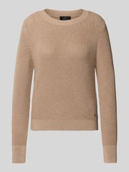 Gebreide pullover met ribboorden van monari - 4