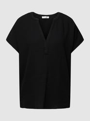 Blusenshirt mit V-Ausschnitt von Christian Berg Woman Grau / Schwarz - 18