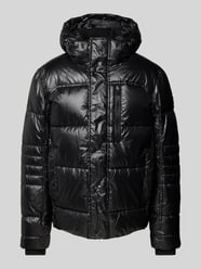 Regular Fit Steppjacke aus atmungsaktivem Material mit abnehmbarer Kapuze von Tom Tailor Schwarz - 48