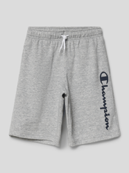Sweatshorts mit Logo-Print von CHAMPION Grau / Schwarz - 21