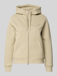 Bluza rozpinana z zamkiem błyskawicznym dwustronnym i wyhaftowanym logo od GANT - 16