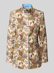 Slim Fit Blazer aus Leinen mit Stehkragen von White Label Beige - 27