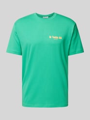 T-shirt met ronde hals, model 'Beach Day' van On Vacation Groen - 8