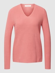 Strickpullover mit abgerundetem V-Ausschnitt von Christian Berg Woman Rosa - 22