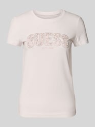 T-Shirt mit Label-Stitching von Guess Pink - 29