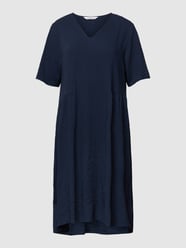 Knielange jurk met structuurmotief, model 'Adaline' van Soft Rebels Blauw / turquoise - 48