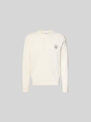 Pullover mit Label-Stitching von MAISON KITSUNÉ Beige - 17