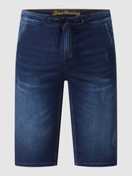 Jeansshorts mit Stretch-Anteil Modell 'Liam' von Blue Monkey Blau - 2