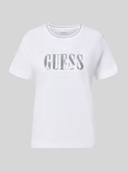 T-shirt van puur katoen met logodetail van GUESS - 46