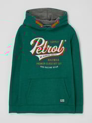 Hoodie mit Logo-Print  von Petrol Grün - 2
