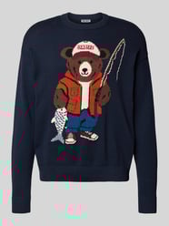 Gebreide trui met motiefprint van REVIEW - 16