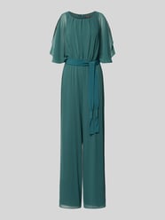 Jumpsuit aus fließendem Stoff mit Bindegürtel von Vera Mont - 36