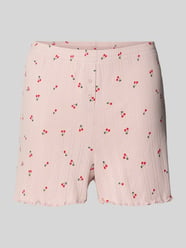 Korte zijden pyjamabroek in all-over look van Jake*s Casual Fuchsia - 3