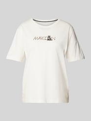 T-Shirt mit Label-Print von Marc Cain Beige - 42