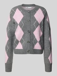 Kurtka z dzianiny o kroju regular fit z dodatkiem wełny model ‘BRIGHTON’ od Only Fuksjowy - 5