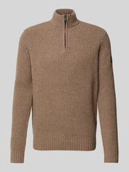 Gebreide pullover met opstaande kraag, model 'DRAGOALF' van ECOALF Bruin - 30