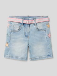 Slim Fit Jeansshorts mit Gürtel von s.Oliver RED LABEL Blau - 31