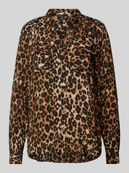 Overhemdblouse met knoopsluiting, model 'BUMPY' van Vero Moda Bruin - 10