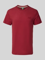 T-shirt met labelstitching van Superdry Bordeaux - 29