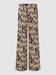 Pyjama-Hose mit Logo-Muster von Calvin Klein Underwear Beige - 17