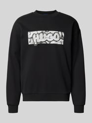 Regular fit sweatshirt van puur katoen, model 'NEWIREX' van Hugo Blue - 42