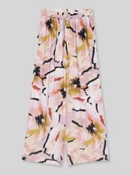 Spodnie o kroju loose fit z mieszanki wiskozy od Tom Tailor Fuksjowy - 47