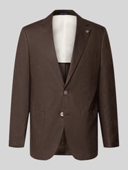 Marynarka w kroju regular fit z czystego lnu z kołnierzem z połami od Christian Berg Men - 9