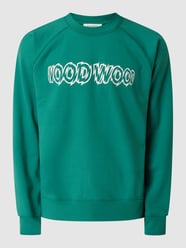 Sweatshirt met logoprint  van Wood Wood Groen - 14