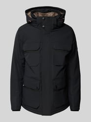 Regular Fit Parka mit abnehmbarer Kapuze und Kunstfellfutter von Tom Tailor Schwarz - 3