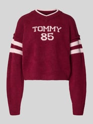 Oversized gebreide pullover met wol van Tommy Jeans Bordeaux - 14