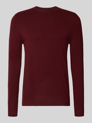 Gebreide pullover van een mix van wol en kasjmier van Christian Berg Men Bordeaux - 9