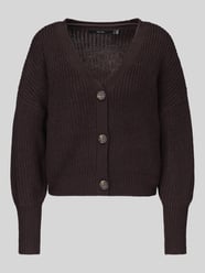 kardigan rozpinany o kroju oversized z dekoltem w serek model 'LEA' od VERO MODA - 36