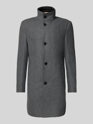 Slim fit lange wollen jas van wolmix, model 'HYDE' van BOSS - 39