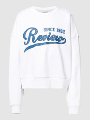 Bluza oversized z okrągłym dekoltem od REVIEW Biały - 16