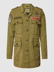 Jacke mit Schulterriegeln Modell 'Field' von Aeronautica Militare Grün - 6