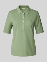 Slim fit poloshirt met labelstitching van Gant - 3