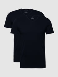 T-shirt met V-hals in set van 2 van Emporio Armani Zwart - 11