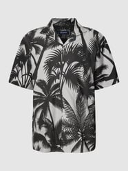 Relaxed Fit Freizeithemd mit floralem Allover-Muster von MCNEAL Grau / Schwarz - 32