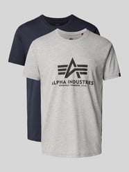 T-Shirt mit Label-Print im 2er-Pack von Alpha Industries Grau - 41