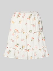 Spódnica mini o linii a z czystej bawełny model 'EMMA' od PIECES - 47